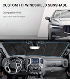 Windshield Sunshade for Jeep Wrangler 1997-2006 Custom Front Window Shade - AstraGuard