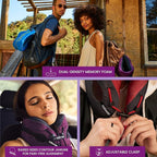 Cabeau Evolution Cool Long Haul Flight Cooling Travel Neck Pillow with Supportive Memory Foam, Airflow Vents, Compact Carrying Case, Purple