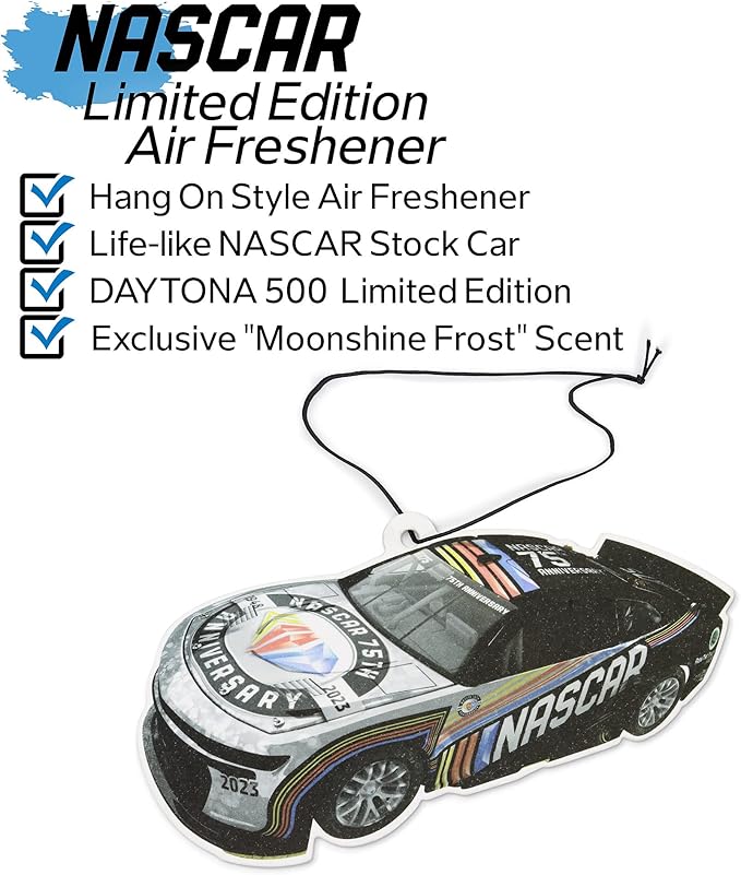 NASCAR - 75th Anniversary Limited Edition - Automotive Car Air Freshener - Moonshine Frost (Daytona 500/3-Pack)