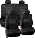 TLH Car Seat Covers Premium 3D Air Mesh Automotive Seat Covers Full Set Black Seat Covers Airbag Compatible and Split Rear Car Seat Cover Universal Fit Interior Accessories for Cars Trucks and SUV