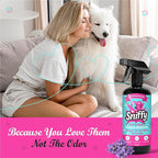 Sniffy Pet Odor Eliminator Spray Lavender Enzymatic Cleaner for Dog & Cat Urine, Litter Boxes, Carpets & Furniture, Hypoallergenic, Fabric-Safe, Vet-Approved, 2x16 oz Twin Pack, Made in USA
