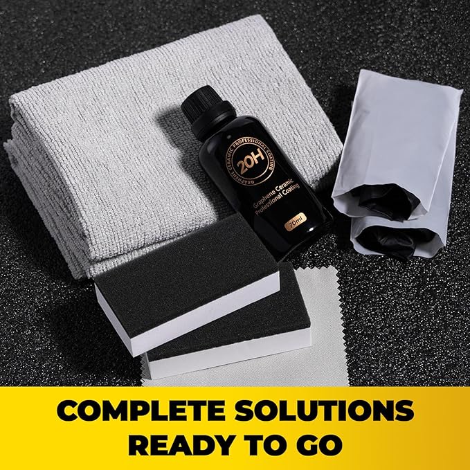 20H Graphene Ceramic Coating for Cars - 70ml, Professional Ceramic Coating | High Gloss Finish | Hydrophobic | Scratch & Protection | Easy To Use