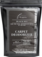 Lapew Black Sea Carpet Deodorizer Powder - Pet Safe Freshener for Vacuuming | Scented Odor Eliminator for Home | 36 oz
