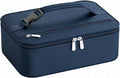 Small Lunch Box Insulated Lunch Bag for Women Men, Bento Kids Lunch Box, Compact Portable Thermal Meal Cooler Bags with Buckle Handle for Work & School, Navy Blue 5L