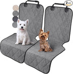 VIVAGLORY Dog Front Seat Cover Seatflex Car Seat Protector for Dog, Car Cover for Pet, Front Single Bucket Captain Chair Protector, Standard, Heather Black, 2Pack