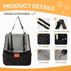 Dog Car Seat for Medium Dogs – Premium Pet Booster Seat with Two Pet Safety Belts, Detachable Washable Cover Non-Slip Base, Portable Dog Travel Seat for Road Trips & Daily Errands Up to 35lbs