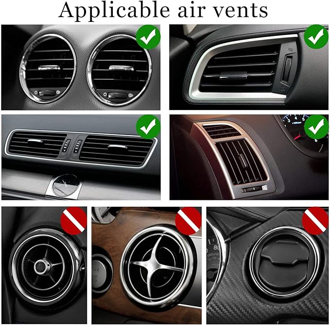 Custom Crystals Car Air Vent Clip with Photo Personalized Picture Car Air Freshener Clips Interior Car Accessories Decoration for Men Women