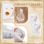 Boao 100 Sets Hanging Car Air Freshener Diffuser Bottles with Instruction Card and 4 x 6'' Resealable Holographic Bag for Empty Car Essential Oil Perfume Bottles Packaging (Heart)