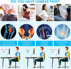Niceeday Lumbar Support Pillow for Office Chair Car Back Support Pillow, Memory Foam Gaming Chair Desk Chair Back Cushion for Lower Back Pain Relief, Ergonomic Back Rest,Office Home Essentials