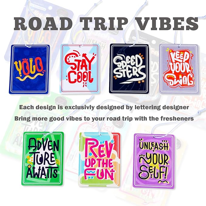 Funny Accessories for Car Interior Car Freshener Hanging Gift Rearview Pendant Air Fresheners Supplies 7 Pack