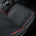 Car Seat Covers Full Set,Universal Fit for Most Cars,SUV,Sedans and Pick-up Trucks,Automotive Vehicle Faux Leather Cushion Covers for 5 Passenger Cars(Full Set,Black/Red)