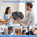 Seat Cushion, Office Chair Cushions, Car Seat Cushion, Non-Slip Sciatica & Back Coccyx Tailbone Pain Relief Chair Pad, Memory Foam Butt Pillow for Computer Desk, Wheelchair, Driving (Grey)