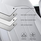 Custom Fit Seat Covers for 2025 2026 Tesla Model Y Juniper (5-Seater), Waterproof Breathable Nappa Leather, OEM Factory Style Full Set Car Seat Protectors Airbag Compatible - White