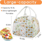 Lunch Bag for Women Insulated Lunch Box Cute Corduroy Lunch Tote Bags Reusable Large Capacity Cooler Bag for Travel Work Picnic