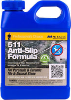 Miracle Sealants 511 Anti-Slip Treatment for Tile and Stone Floors, Showers, Pool Decks, Quart