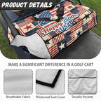 Biyejit Golf Cart Seat Covers with 4 Pockets Golf Cart Seat Towel Blanket Fits 2-Seat Golf Carts, Golf Cart Accessories