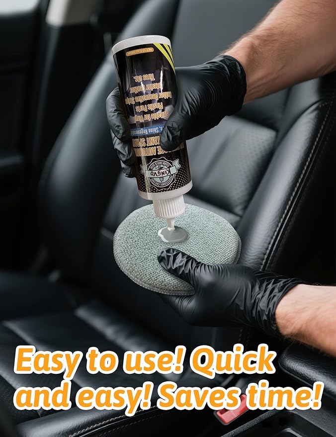 Kingvo Ceramic Spray Coating for Cars, Car Leather Conditioner Automotive Clear Coat Detail Spray Polishing Kit Leather Care Products