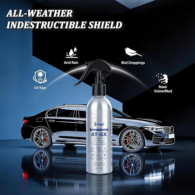 Advanced Graphene Ceramic Coating 200ml AT-GX Nano Protectant Long-Lasting High Gloss Waterproof Professional DIY Car Paint Care Kit for Cars