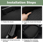 VarCozy Linen Car Seat Covers, Bottom Breathable Seat Covers for Cars for All Seasons with Non-Slip Protector, Universal Seat Covers for Cars, SUVs, Trucks