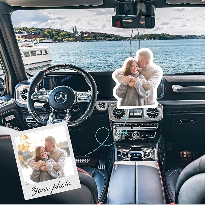 3pcs 1 Set Custom Car Air Freshener with 3 Unique Picture Photo Logo - Personalized Gifts for Valentine's Day Birthday Anniversary