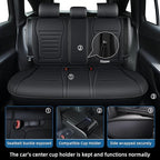 Seat Covers for Mercedes-Benz GLC 2023 2024 2025, Custom Fit All-Weather Car Seat Protectors Full Set, Waterproof Premium Leather, for 5-Seater Model - Black