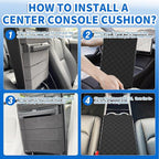 Nilight Center Console Cover Compatible with Tesla Model 3 Tesla Model Y Armrest Cover for Car Vegan Leather Middle Console Cover Car Center Console Cushion Pad (Not Fit for 2024 Tesla Model 3) -Black