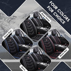 Car Seat Cover 7 Seats for Toyota Highlander 2001-2025, Waterproof Durable Premium Leather Car Seat Protector, Comfortable Anti-Slip Stylish Sport Seat Cover(7 Seats Standard,Black Blue)