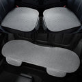 3 PCS Linen Car Seat Covers with Storage Pocket, Back Seat Covers Protectors with Non-Slip, Breathable Bench Seat Covers Universal Fit for SUVs, Cars, Trucks (Light Grey)