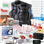 72 HRS Deluxe Emergency Survival Kit - Heavy Duty 72 Hour Bag Survival Kit for Earthquake, Hurricane, Tsunami, Winter, Blackout - Includes Emergency First Aid Kit, Water, Food