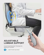 COMFIER Back Massager with Heat, Massage Seat Cushion for Chair with 10 Vibration Motors, Adjustable Lumbar Support,Chair Massager for Office,Recliner,Gifts for Men,Women