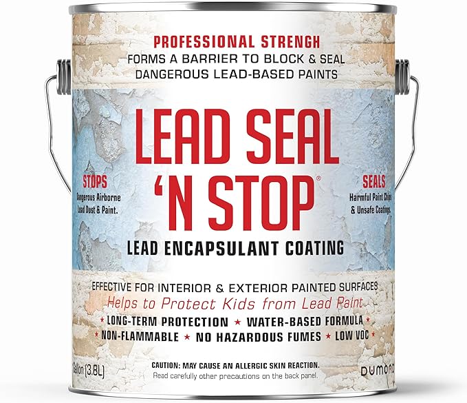 Lead Seal 'n Stop Lead Encapsulant Coating, Stops and Encapsulates Interior and Exterior Lead Based Paints, Long Term Protection for Your Entire Family, 1 Gallon