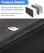 Autorder Center Console Cover for 2018-2024 Chevrolet Traverse Accessories Armrest Cover Anti-Scratch Middle Console Pad Leather Armrest Protector