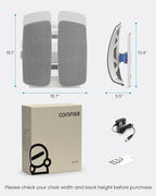 COMFIER Heated Lumbar Support Pillow with Vibration Massage, Back Support Cushion for Office Chair, Adjustable Height up to 18.1 in – Thoughtful Gifts for Mom Dad Women Men