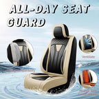 Fit Tucson Car Seat Covers Compatible with Hyundai Tucson 2010-2026, Premium Leather Breathable,Wear Resistant, Airbag Compatible, All-Weather Protection & Full Coverage, Full Set Beige&Black