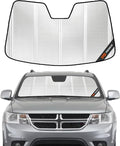 Windshield Sun Shade for Dodge Journey 2009-2020. Reflective Aluminum Film Front Window Sunshade - BLAZBLOCK