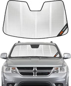Windshield Sun Shade for Dodge Journey 2009-2020. Reflective Aluminum Film Front Window Sunshade - BLAZBLOCK