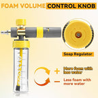 PWACCS Pressure Washer Small No-Dilution Foam Cannon Pro with Short Gun, Power Washer Soap Foam Gun with 4 Spray Nozzles for Car Wash