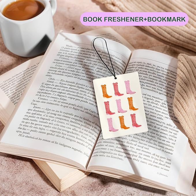 Cute Pink and Orange Western Howdy Car Air Freshener, Preppy Cowgirl Bull Skull Air Freshener Hanging 3 Pcs for Cars Closet Drawer or Books, Cute Western Car Accessories Mirror Decor for Women