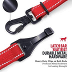 Tuff Pupper Dog Car Safety Belt | Adjustable 16–26" Latch Hook Seatbelt Restraint for Dogs | Heavy-Duty Nylon Webbing, All-Metal Hardware & 360° Swivel Carabiner | Universal Fit for Cars, Trucks & SUV