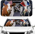 Funny Cow Car Windshield Sun Shade Foldable Sunshade Front Window Cover Sun Visor Protector Accessories (59x27.5 inches)