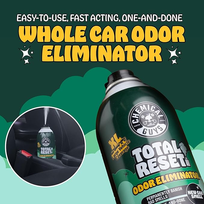 Chemical Guys Odor Eliminating Aerosol Fogger, New Car Smell - 3 oz Single Can For Cars, Trucks, And SUVs - Set-And-Forget Interior Deodorizer Neutralizes Smoke, Pet, Gym, And Food Odors & More