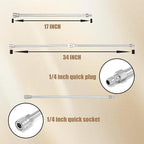RIDGE WASHER Pressure Washer Extension Wand, 17 Inch Stainless Steel Power Washer Lance, 1/4 Inch Quick Connect, 2 Pack