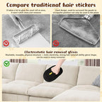 Pet Hair Removal Glove for Cats & Dogs, 2025 Newly Upgraded Electrostatic Pet Hair Gloves, Reusable Pet Hair Remover Tool for Clothing, Couch, Carpet, Curtain