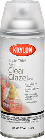 Krylon I00500A07 12-Ounce Triple Thick Clear Glaze Aerosol Spray,High-Gloss