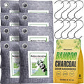 Activated Charcoal Odor Absorber for Strong Odor, Basement, Cars, Closets, Shoes, Smoke. 8 Pack Bamboo Charcoal Air Purifying Bags Deodorizer Odor Eliminator for Home