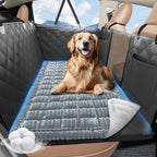 Backseat Dog Bed Non-Slip, Dog Bed for Car Back Seat Soft and Comfortable, Back Seat Pet Bed Mat for Travel, Pet Car Blanket for Backseat Extender and Seat Covers 51”X 23.5”Light Grey