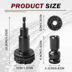 Wheel Hub Cleaning Tool Set, Wheel Stud Cleaner, Wheel Hub Resurfacing Kit, 5 Cleaning Heads, Wheel hub Cleaning for Passenger Cars and Trucks