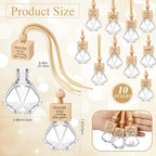 20 Pcs Thank You Appreciation Gift Bulk Car Diffuser Air Freshener Ornament Hanging Empty Glass Essential Oil Bottle Employee Gifts for Employee Teacher Staff Volunteer Coworker