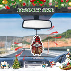 12 Pcs Christmas Car Air Freshener Bulk Scented Christmas Tree Ornaments Buffalo Plaid Gnomes Snowman Bow Hanging Decoration Car Scented Automotive Interior for Stocking Stuffers Party Gift