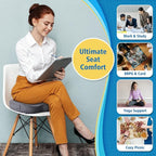 CloudBliss Gel Seat Cushion - Cooling Gel Enhanced, Memory Foam, Ergonomic Seat Cushion for Long Sitting for Office, Game, Car, Airplane (X-Large, Grey)
